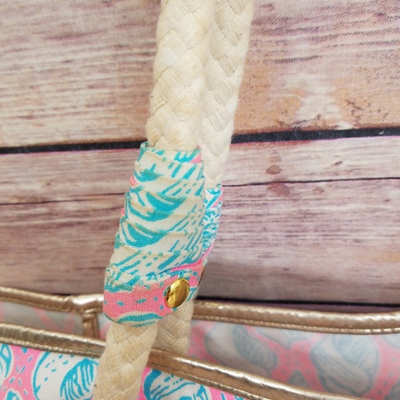 *SOLD* Lilly Pulitzer XL Sea Shell Beach Bag Tote - Picture 7 of 8